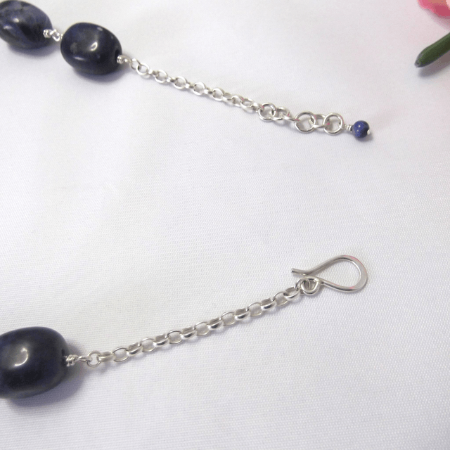 Sodalite large bead necklace