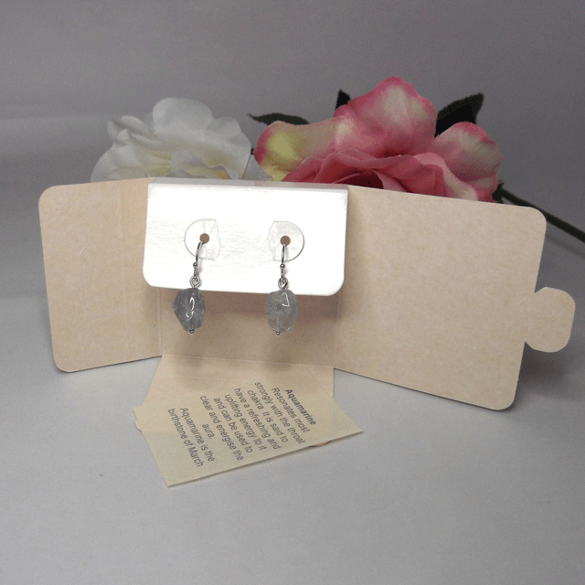 Aquamarine nugget earrings
