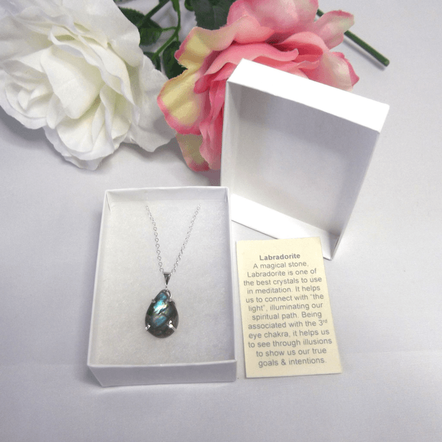 Labradorite claw set pendant