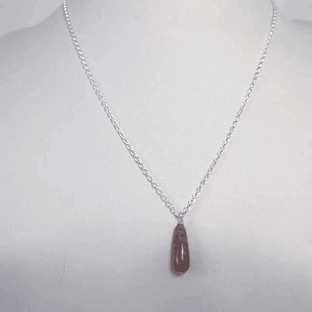 Rhodonite small drop necklace