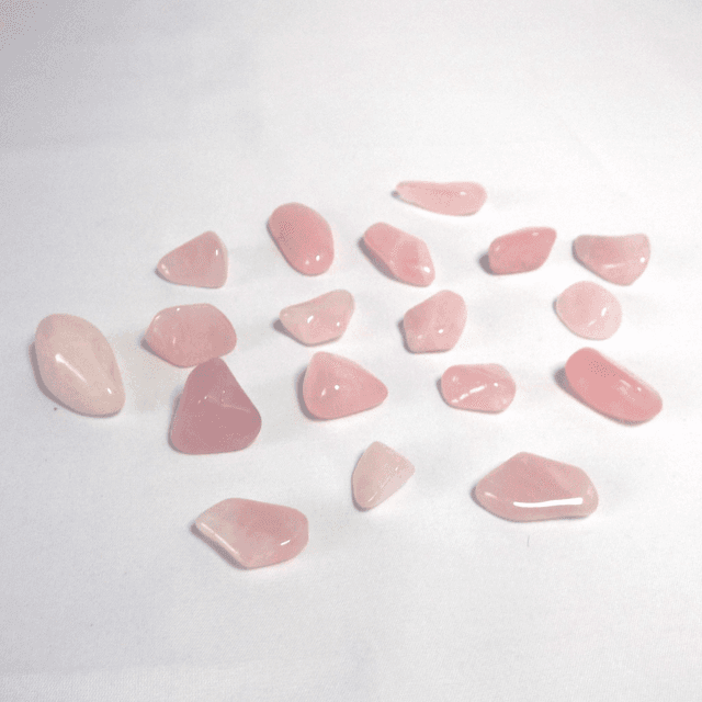 Rose quartz tumble stones