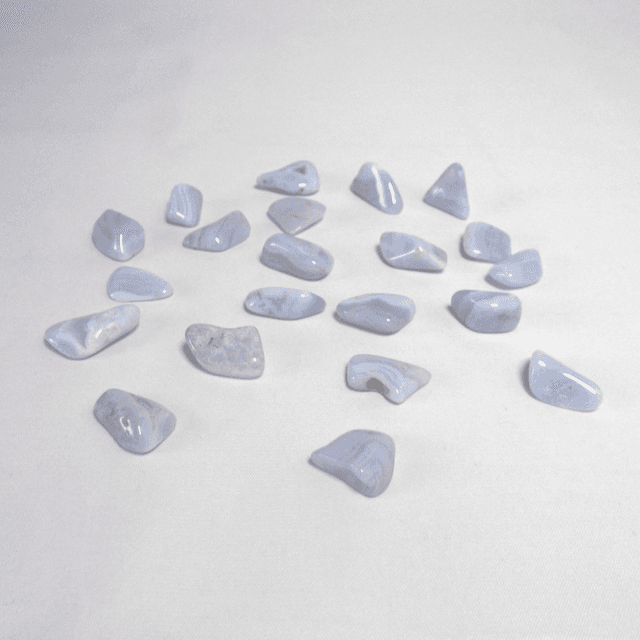 Blue lace agate tumble stones